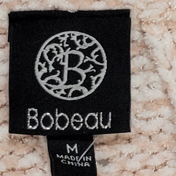 BOBEAU WOMEN'S SIZE MEDIUM V NECKLINE LONG SLEEVE CABLE KNIT SWEATER - Picture 6 of 9